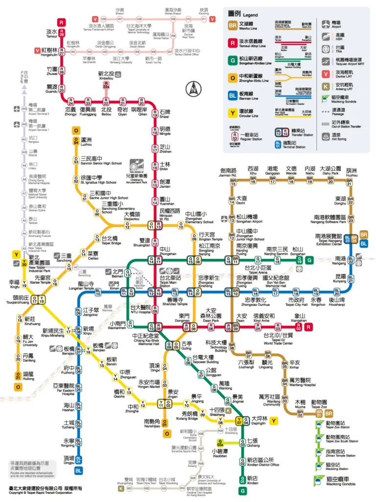 taipei MRT Map
