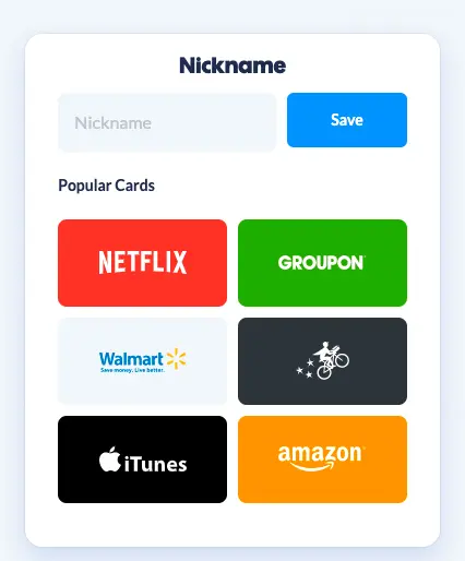 privacy.com card nickname and cover selection