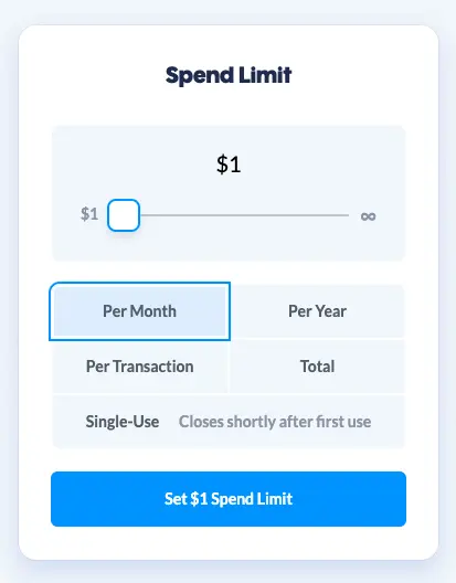 privacy.com spending limit setting
