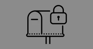 vector image of a locked mailbox