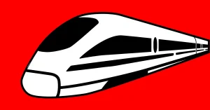 vector image of a high speed train