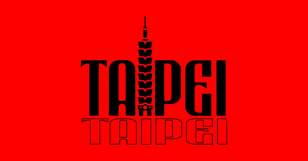 a vector image of taipei city and taipei 101
