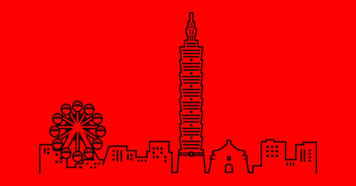 vector image of taipei city