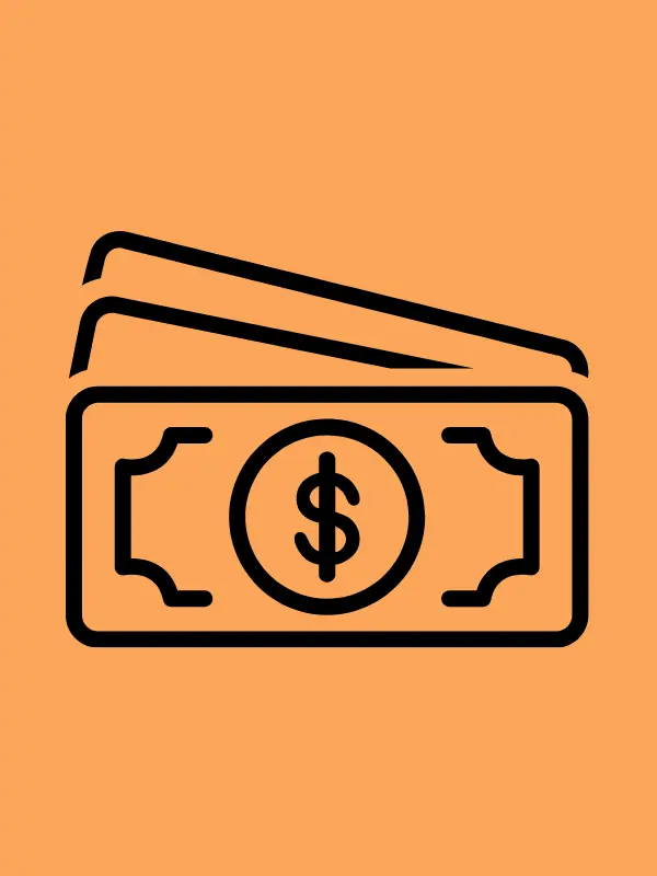 vector image of cash