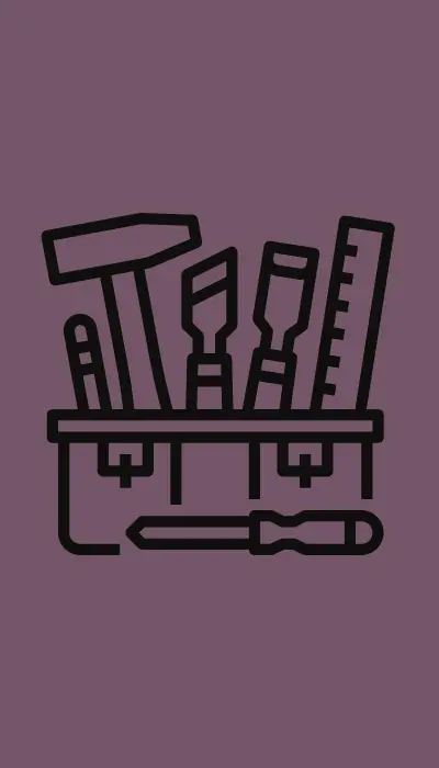 vector image of a toolbox