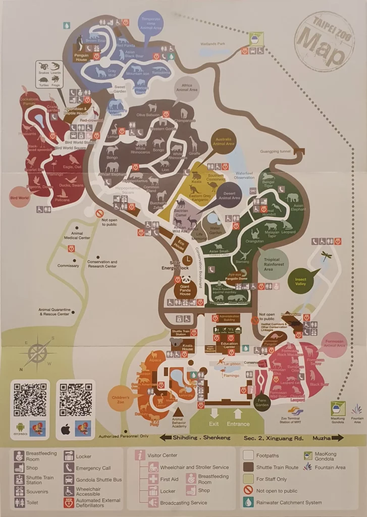 Map of Taipei Zoo